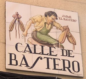Placa calle de bastero