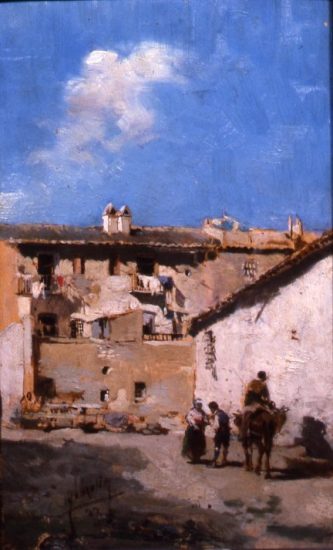 Joaquín Sorolla – Caserío de barrios bajos madrileños