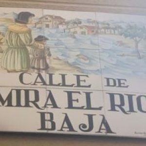 Placa Calle Mira el Rio Baja - sm