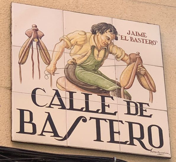 Placa calle de bastero