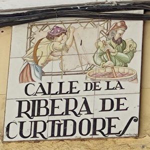 placa calle de la ribera de curtidores